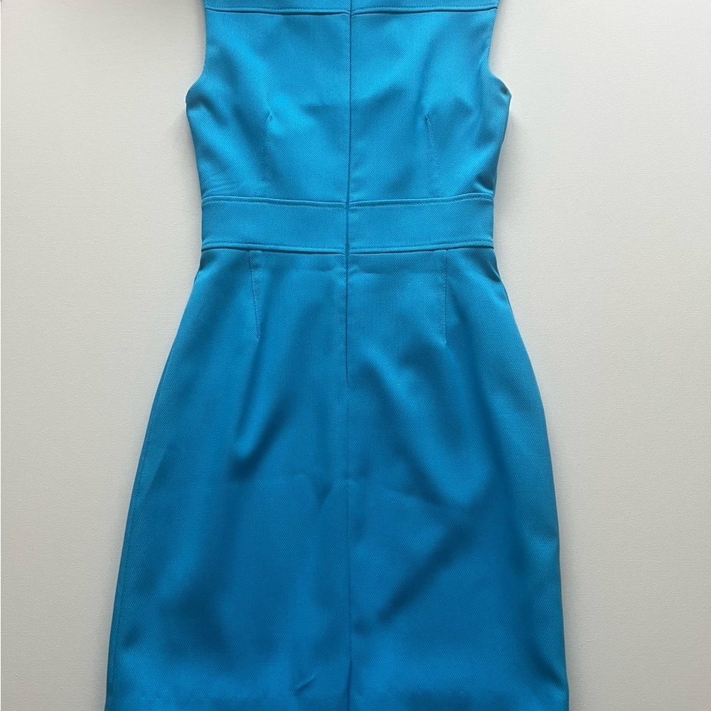 EUC Tahari Arthurs Levine Sleeveless Dress Size 4 Turquoise (F1) - Picture 8 of 9